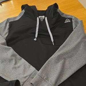 Reebok Black and Gray Pullover